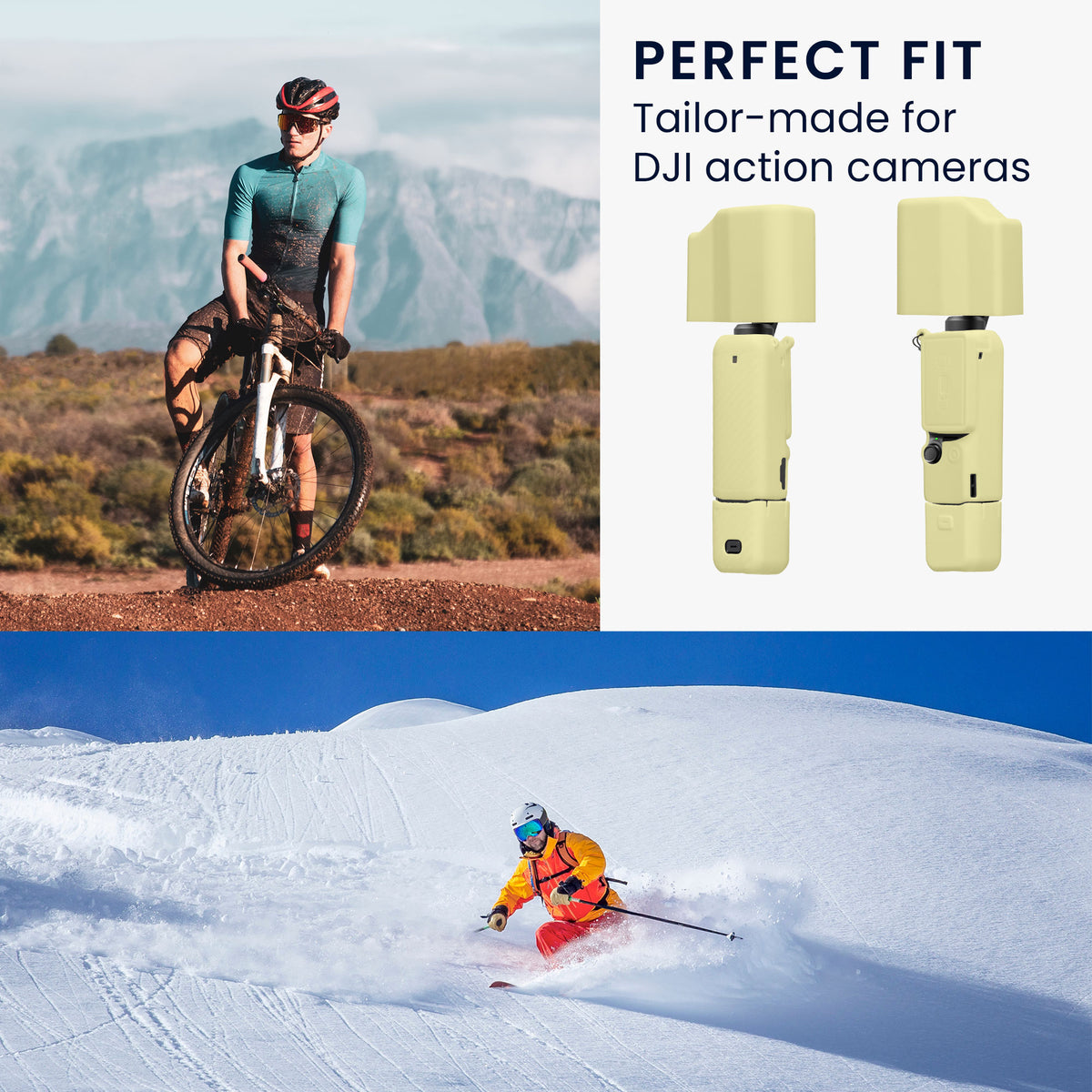 kwmobile Silikonhülle für DJI Osmo Pocket 4P Hülle - rutschfestes Cover aus Silikon für Action Cam - Gelb Gelb