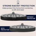 kwmobile 2x Padelschläger Schutz Folie, Padel Schläger Schutz Zubehör Set - Padel Racket Protector Tape 35 x 370 mm, TPU Rahmenschutz Folie für Padelschläger, Transparent Transparent