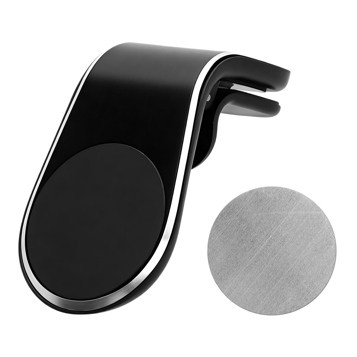 kwmobile Halterung für OOONO Co-Driver NO2 / NO1 - Magnetischer Lüftungshalter aus Aluminium, Auto Halter Clip für Verkehrsalarm Gerät, Kfz Zubehör Schwarz Schwarz