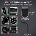 kwmobile Halterung für OOONO Co-Driver NO2 / NO1 - Magnetischer Lüftungshalter aus Aluminium, Auto Halter Clip für Verkehrsalarm Gerät, Kfz Zubehör Schwarz Schwarz