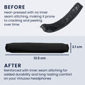 kwmobile Bügelpolster Kunstleder kompatibel mit Anker Soundcore H30i - Over Ear Kopfhörer Ersatz Kopfbügel Polster Schwarz