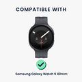 kwmobile 2x Schutzglas kompatibel mit Samsung Galaxy Watch 9 40mm Folie - Hart Glas Schutzfolie für Smartwatch - Displayschutz für Fitness Tracker Transparent Transparent