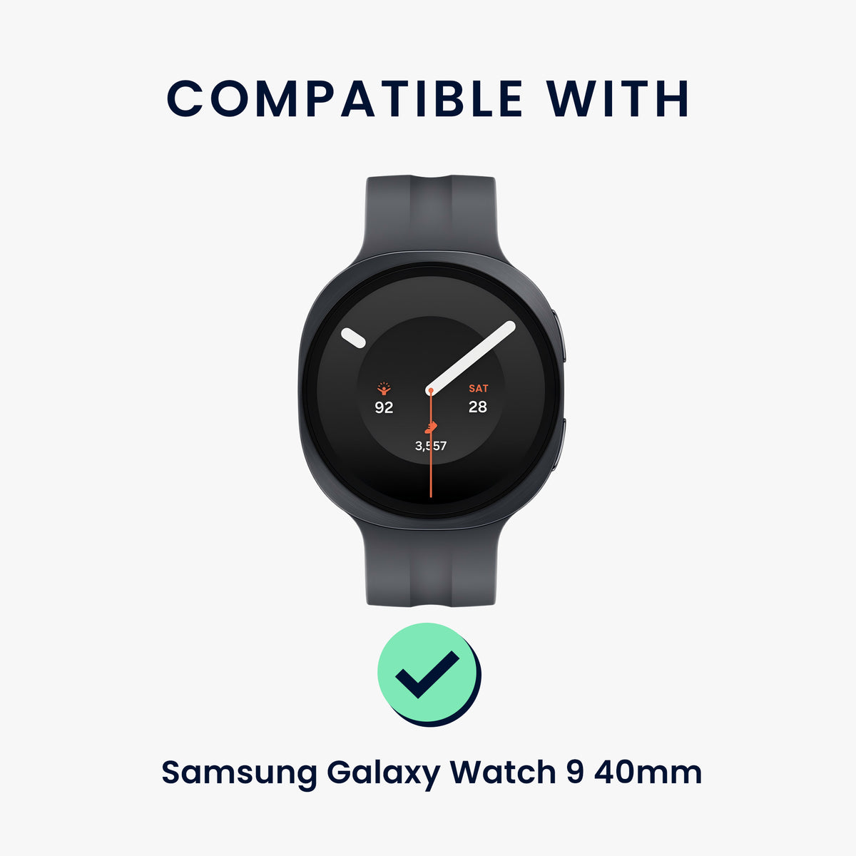 kwmobile 2x Schutzglas kompatibel mit Samsung Galaxy Watch 9 40mm Folie - Hart Glas Schutzfolie für Smartwatch - Displayschutz für Fitness Tracker Transparent Transparent