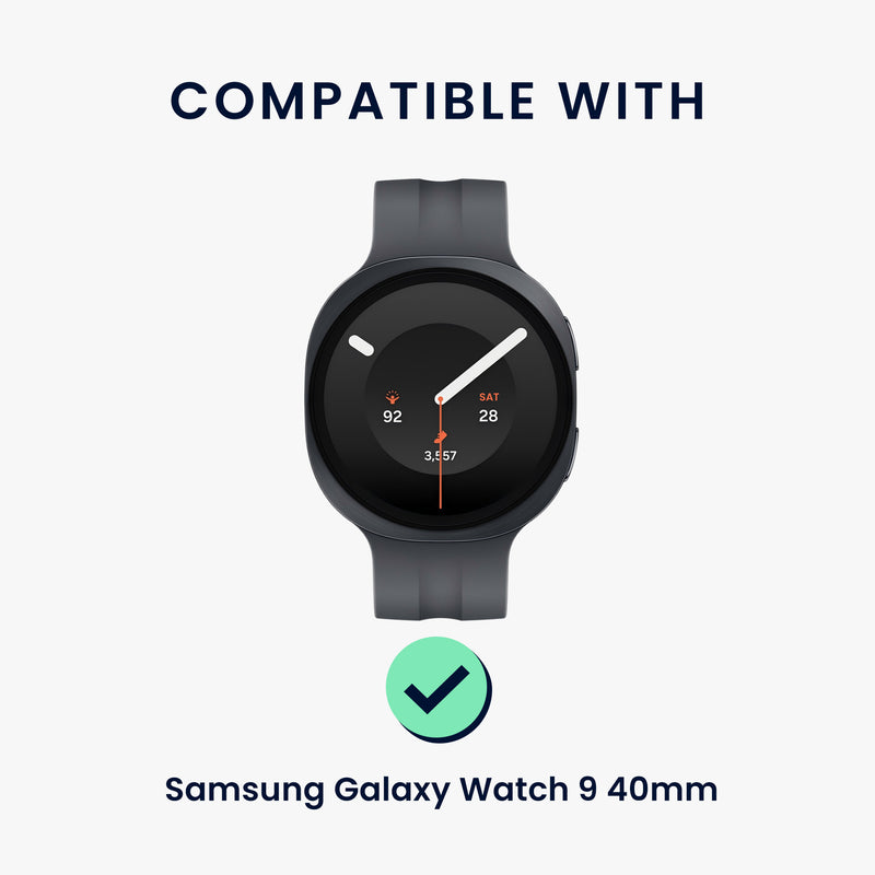 kwmobile 2x Schutzglas kompatibel mit Samsung Galaxy Watch 9 40mm Folie - Hart Glas Schutzfolie für Smartwatch - Displayschutz für Fitness Tracker Transparent Transparent