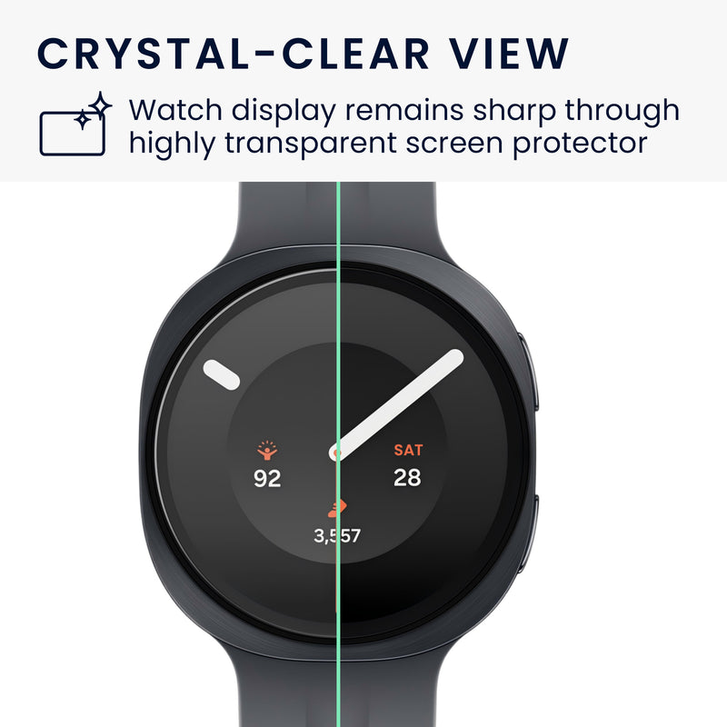 kwmobile 2x Schutzglas kompatibel mit Samsung Galaxy Watch 9 40mm Folie - Hart Glas Schutzfolie für Smartwatch - Displayschutz für Fitness Tracker Transparent Transparent