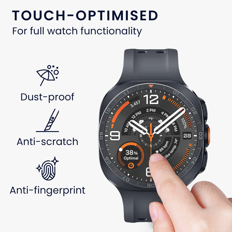 kwmobile 2x Schutzglas kompatibel mit Samsung Galaxy Watch Ultra 2 (2026) Folie - Hart Glas Schutzfolie für Smartwatch - Displayschutz für Fitness Tracker Transparent Transparent