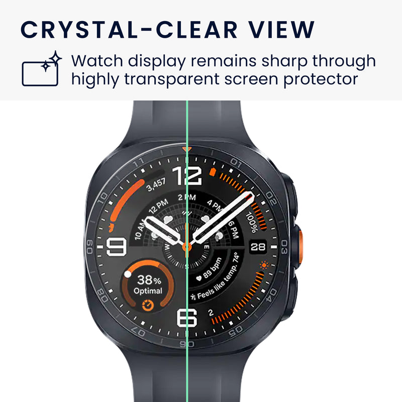 kwmobile 2x Schutzglas kompatibel mit Samsung Galaxy Watch Ultra 2 (2026) Folie - Hart Glas Schutzfolie für Smartwatch - Displayschutz für Fitness Tracker Transparent Transparent