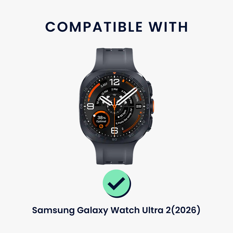 kwmobile 2x Schutzglas kompatibel mit Samsung Galaxy Watch Ultra 2 (2026) Folie - Hart Glas Schutzfolie für Smartwatch - Displayschutz für Fitness Tracker Transparent Transparent