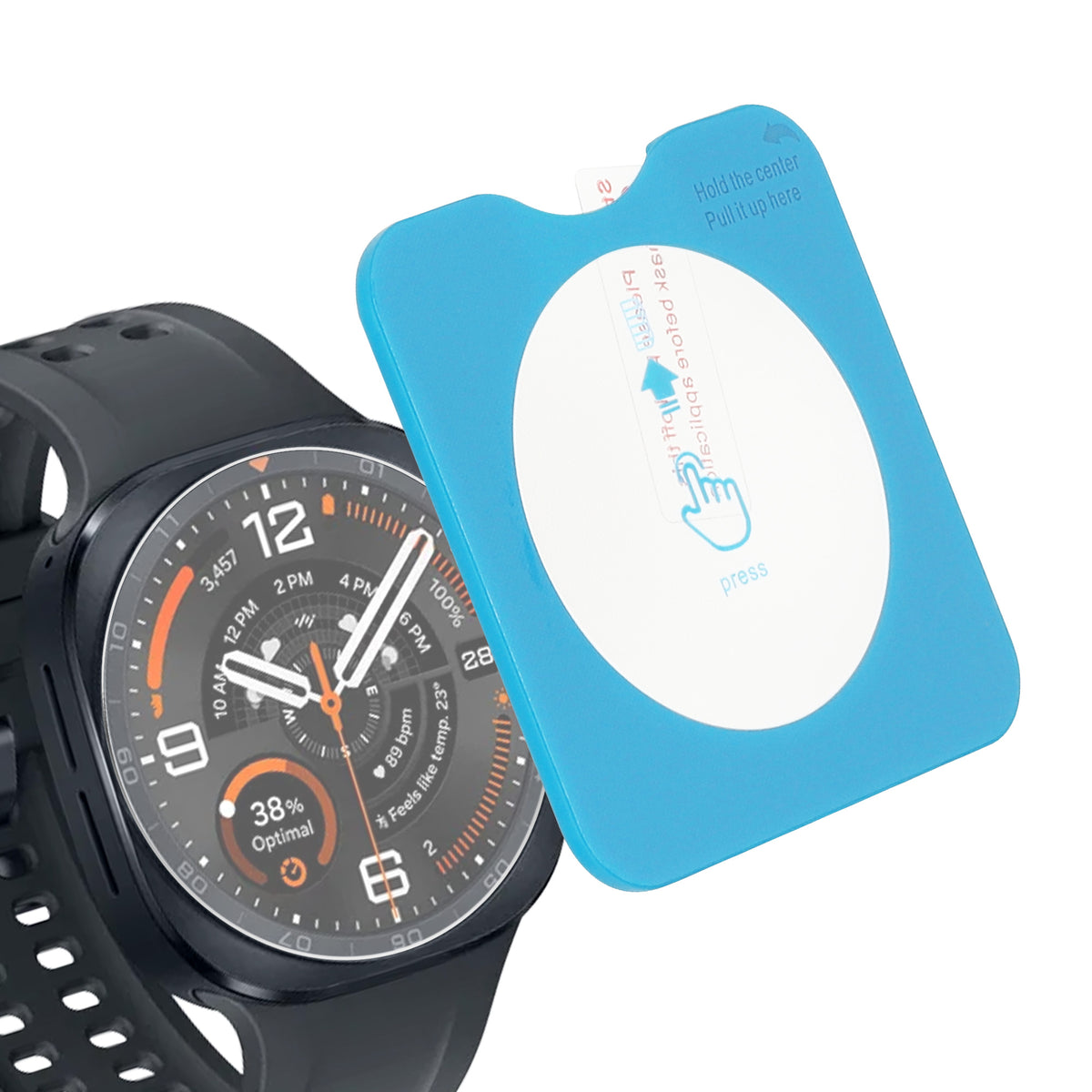 kwmobile 2x Schutzglas kompatibel mit Samsung Galaxy Watch Ultra 2 (2026) Folie - Hart Glas Schutzfolie für Smartwatch - Displayschutz für Fitness Tracker Transparent Transparent