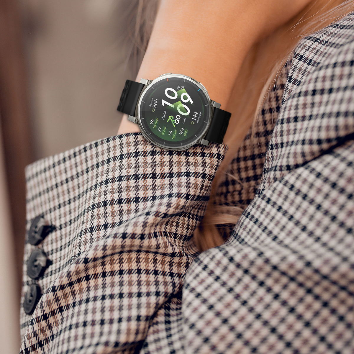 kwmobile 2x Schutzglas kompatibel mit Amazfit Active3 Premium Folie - Hart Glas Schutzfolie für Smartwatch - Displayschutz für Fitness Tracker Transparent Transparent