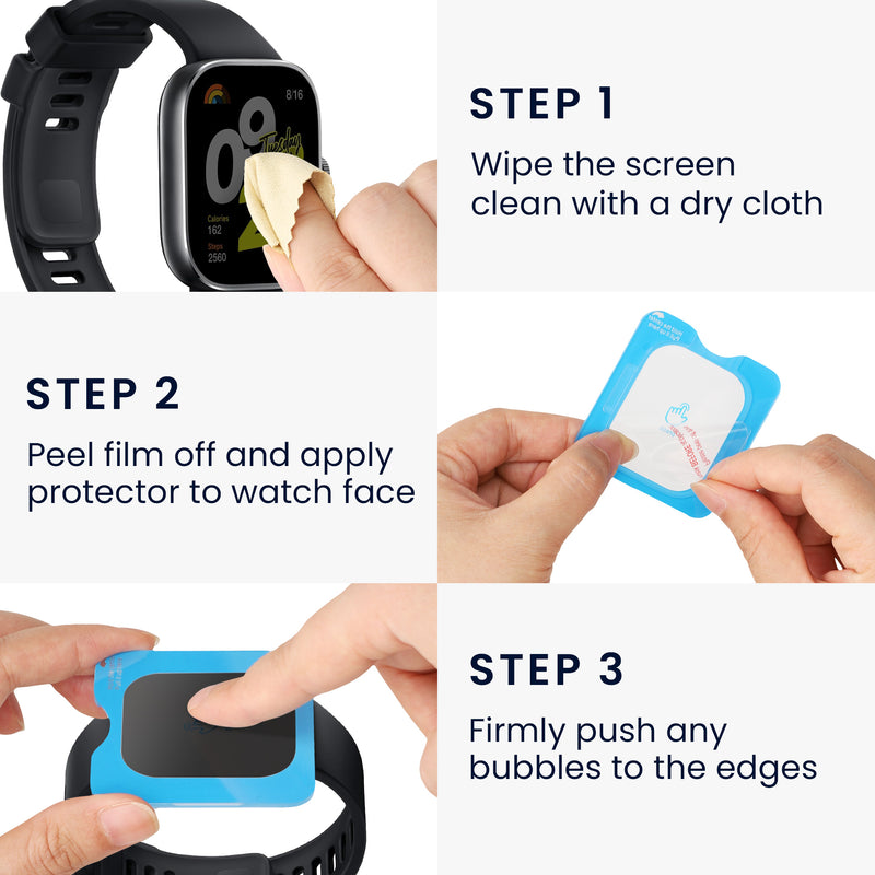 kwmobile 2x Schutzglas kompatibel mit Xiaomi Watch S5 46mm Folie - Hart Glas Schutzfolie für Smartwatch - Displayschutz für Fitness Tracker Transparent Transparent