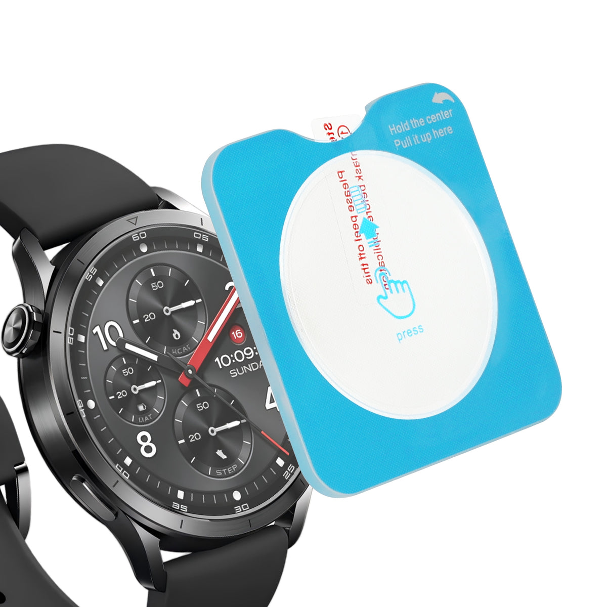 kwmobile 2x Schutzglas kompatibel mit Xiaomi Watch S5 46mm Folie - Hart Glas Schutzfolie für Smartwatch - Displayschutz für Fitness Tracker Transparent Transparent