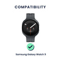 kwmobile 2x Uhrenarmband für Samsung Galaxy Watch 9 Armband - Fitnesstracker Band Set aus TPU Silikon - Ersatzarmband Smartwatch - Schwarz Dunkelgrün Schwarz