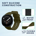 kwmobile 2x Uhrenarmband für Samsung Galaxy Watch 9 Armband - Fitnesstracker Band Set aus TPU Silikon - Ersatzarmband Smartwatch - Schwarz Dunkelgrün Schwarz