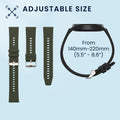 kwmobile 2x Uhrenarmband für Amazfit Cheetah 2 Ultra Armband - Fitnesstracker Band Set aus TPU Silikon - Ersatzarmband Smartwatch - Schwarz Dunkelgrün Schwarz