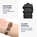 kwmobile Echtleder Uhrenarmband für Amazfit Bip Max / Amazfit Bip 6 Armband - Ersatzarmband für Fitnesstracker - Wechselarmband Smartwatch - Schwarz Schwarz