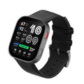 kwmobile Echtleder Uhrenarmband für Amazfit Bip Max / Amazfit Bip 6 Armband - Ersatzarmband für Fitnesstracker - Wechselarmband Smartwatch - Schwarz Schwarz