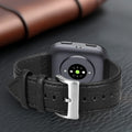 kwmobile Echtleder Uhrenarmband für Amazfit Bip Max / Amazfit Bip 6 Armband - Ersatzarmband für Fitnesstracker - Wechselarmband Smartwatch - Schwarz Schwarz