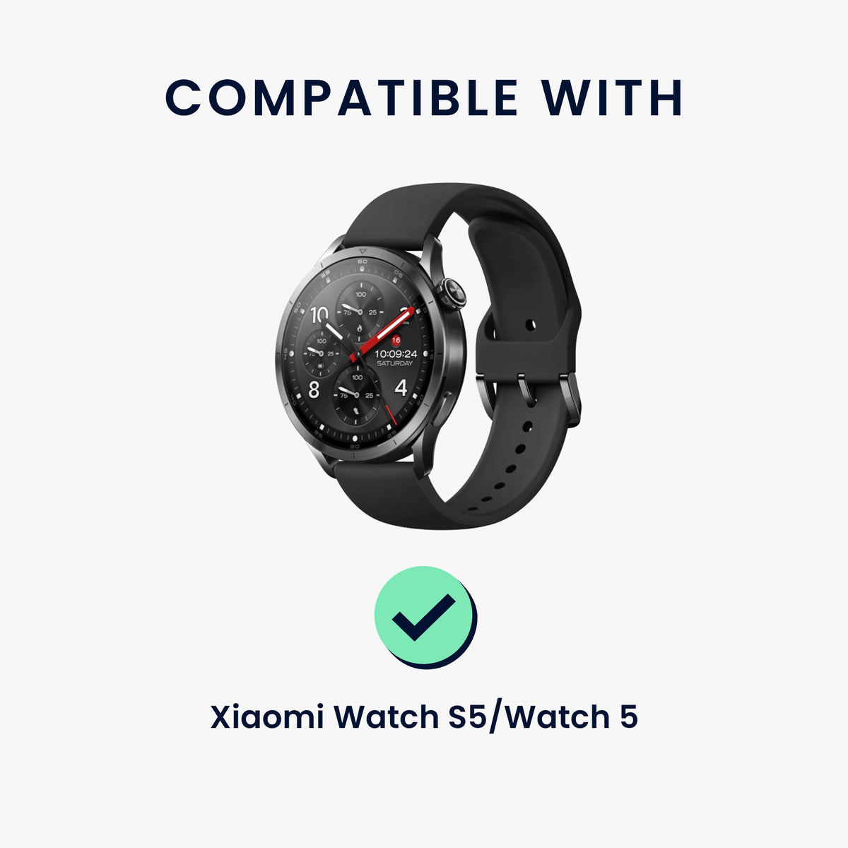 kwmobile Smartwatch Ladekabel für Xiaomi Watch S5 / Watch 5 USB Ladekabel für Smartwatch - Smart Watch Aufladekabel - Fitnesstracker Ersatzkabel - Weiß Weiß