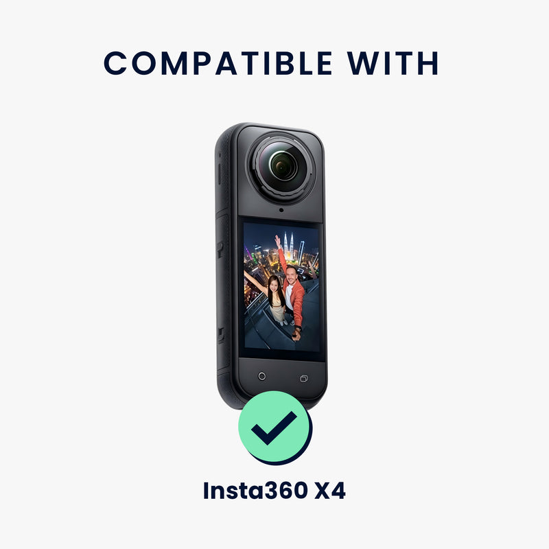 kwmobile Silikon Halterung für Insta360 X4 - Selbstklebender Dashboard Kameraständer für portable Kamera, kompakt mit USB-Kabelaussparung - Schwarz Schwarz