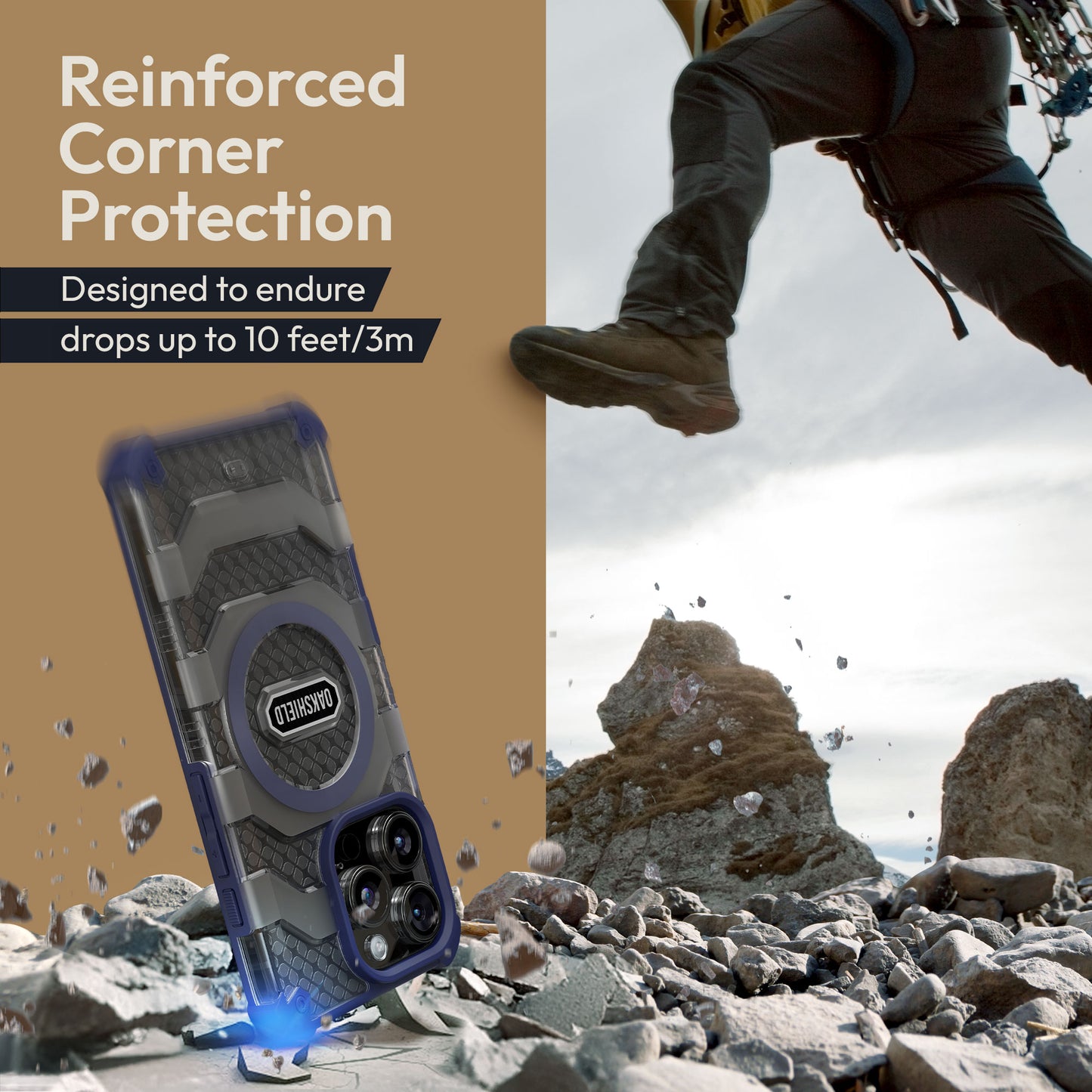 Oakshield Handyhülle kompatibel mit Iphone 16 Pro - Dunkelblau