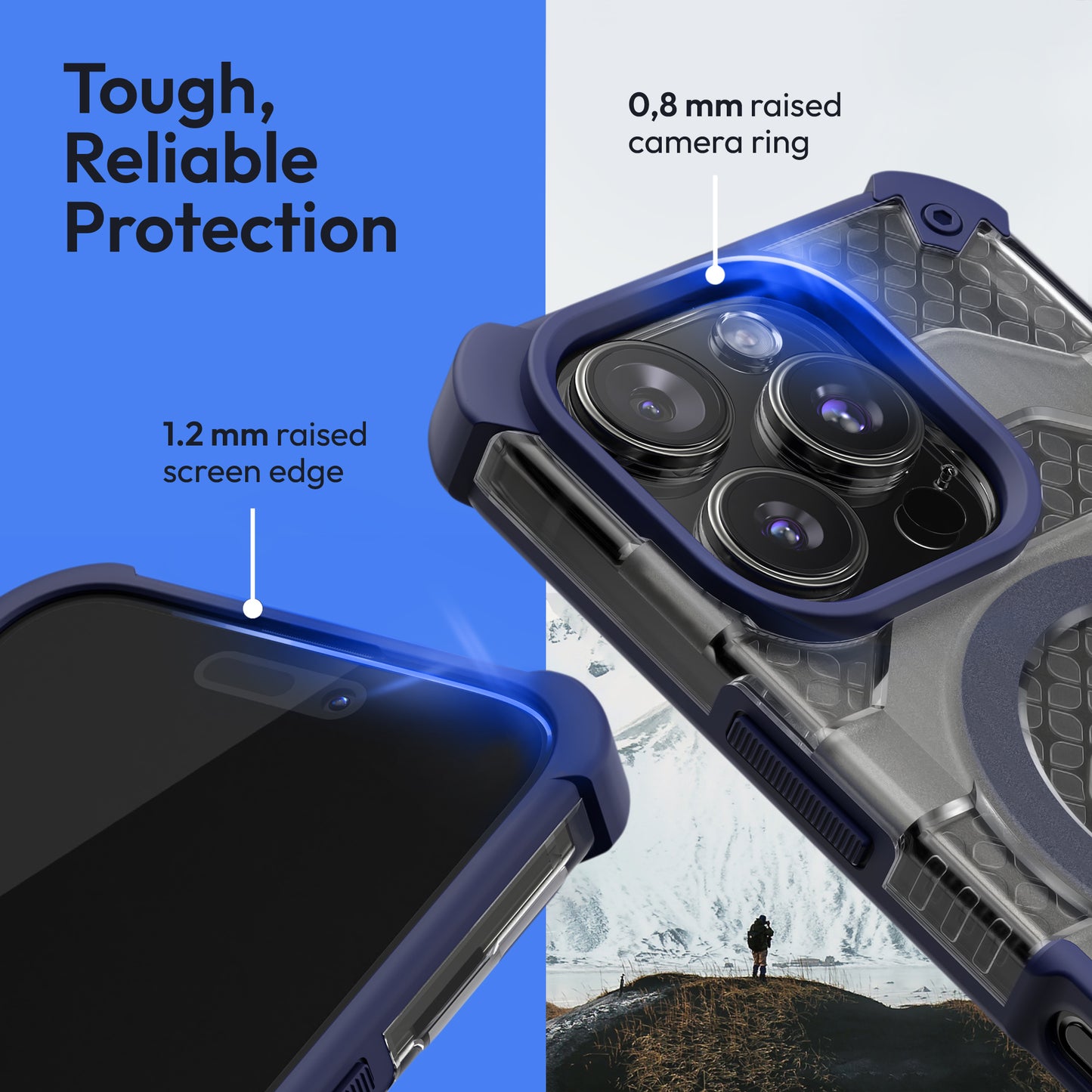 Oakshield Handyhülle kompatibel mit Iphone 16 Pro - Dunkelblau