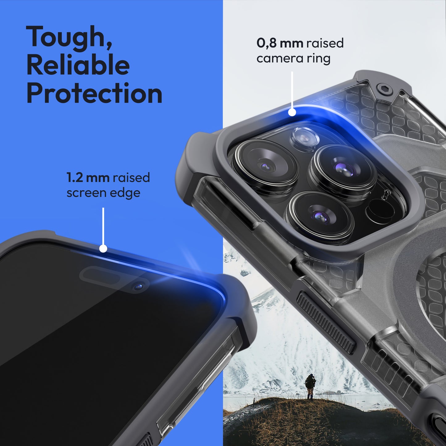 Oakshield Handyhülle kompatibel mit Iphone 16 Pro - Grau