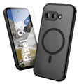 Oakshield Hülle für Google Pixel 9a Hülle - Handyhülle [kompatibel mit MagSafe] - TPU Schutzhülle [robuster Fallschutz] - Mit [Schutzglas] - Case Schwarz Schwarz  