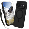 Oakshield Hülle für Google Pixel 11 Hülle - Handyhülle [kompatibel mit MagSafe] - TPU Schutzhülle [robuster Fallschutz] - Mit [Schutzglas] - Case Schwarz Schwarz