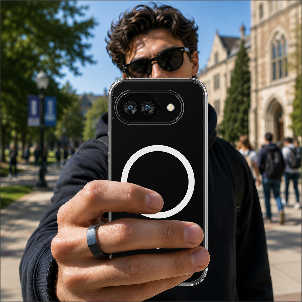 Oakshield Transparent Case für Google Pixel 10a Hülle - Crystal Clear Handyhülle mit Anti-Vergilbung & 9H Glas Displayschutz - kompatibel mit MagSafe - Transparent Weiß Transparent