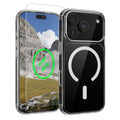 Oakshield Transparent Case für Apple iPhone 17 Pro Hülle - Crystal Clear Handyhülle mit Anti-Vergilbung & 9H Glas Displayschutz - kompatibel mit MagSafe - Transparent Weiß Transparent