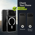 Oakshield Transparent Case für Apple iPhone 17 Pro Hülle - Crystal Clear Handyhülle mit Anti-Vergilbung & 9H Glas Displayschutz - kompatibel mit MagSafe - Transparent Weiß Transparent