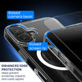 Oakshield Transparent Case für Apple iPhone 17 Hülle - Crystal Clear Handyhülle mit Anti-Vergilbung & 9H Glas Displayschutz - kompatibel mit MagSafe - Transparent Weiß Transparent