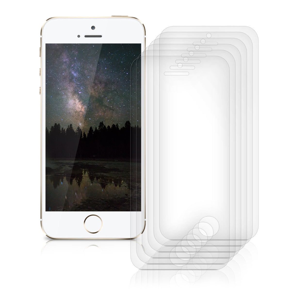 6x Crystal Clear Screen Protector for Apple iPhone SE (1st Gen 2016) / iPhone 5 / iPhone 5S