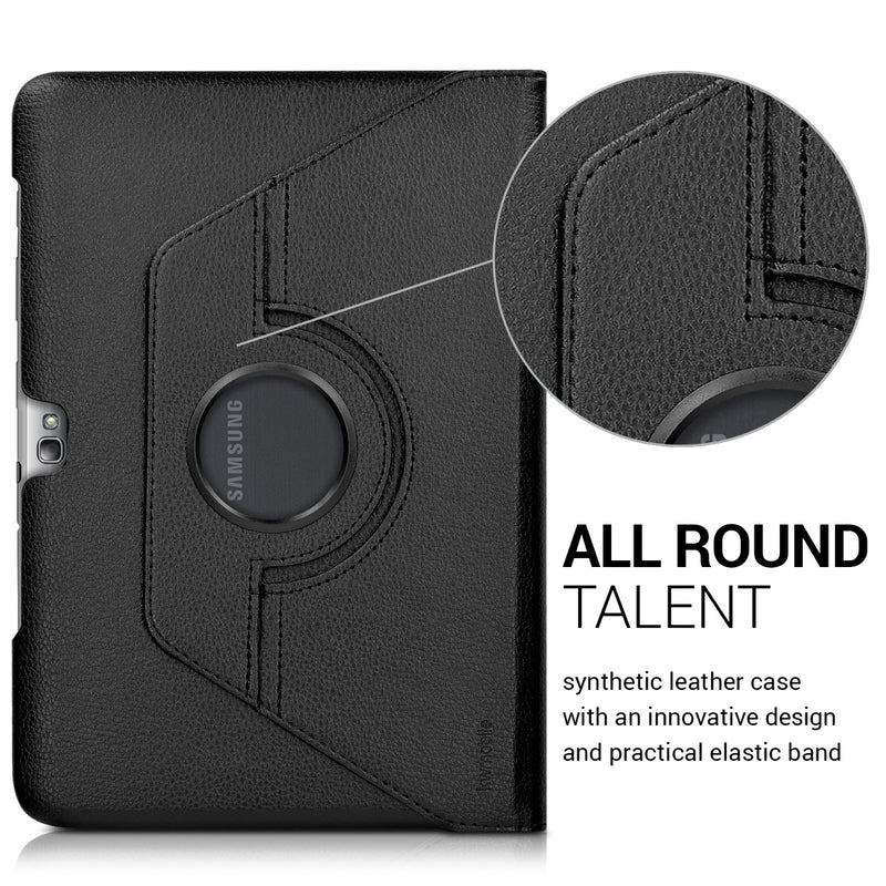 kwmobile Protective Case compatible with Samsung Galaxy Note 10.1 N8000 / N8010 - 360° Tablet Cover Case