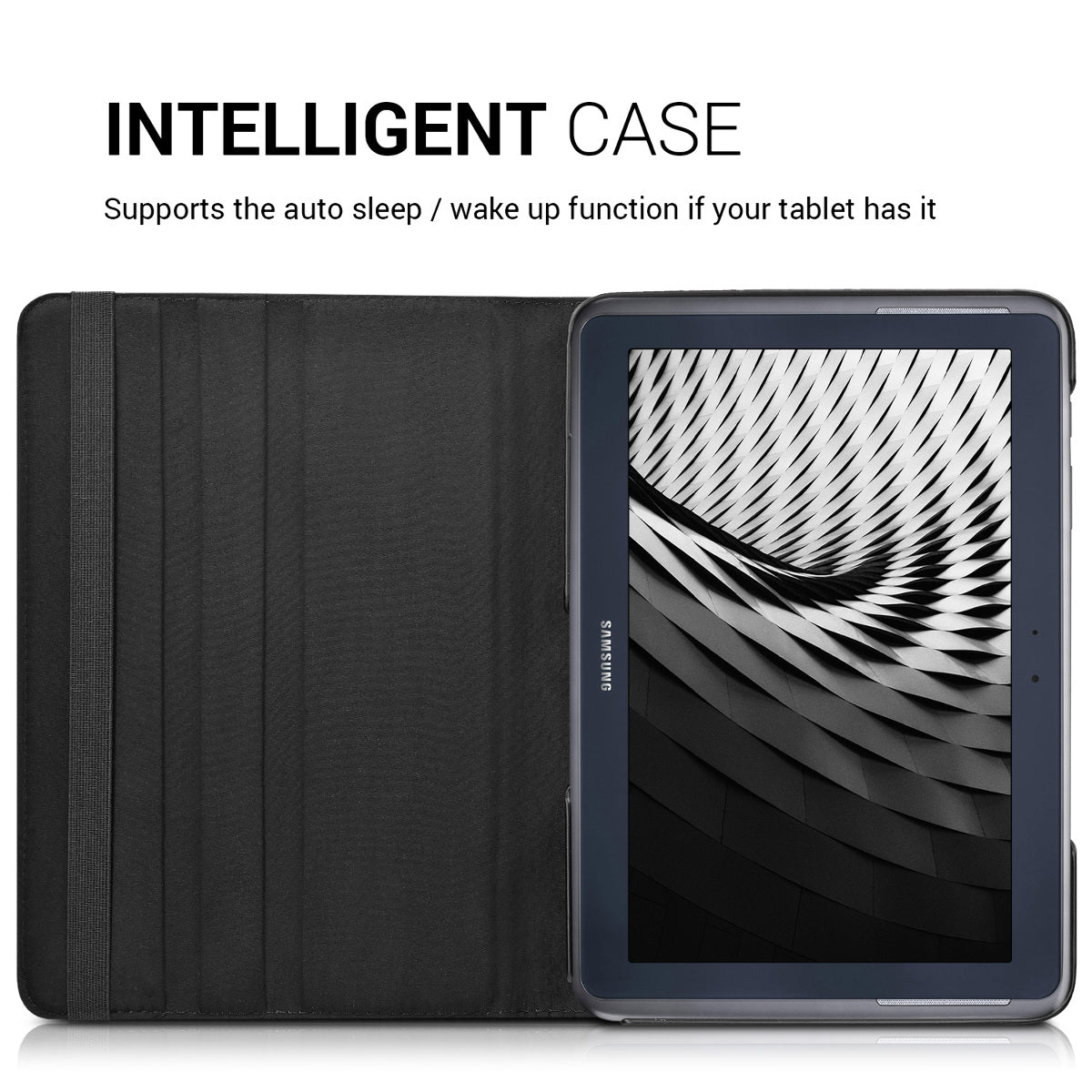 kwmobile Protective Case compatible with Samsung Galaxy Note 10.1 N8000 / N8010 - 360° Tablet Cover Case