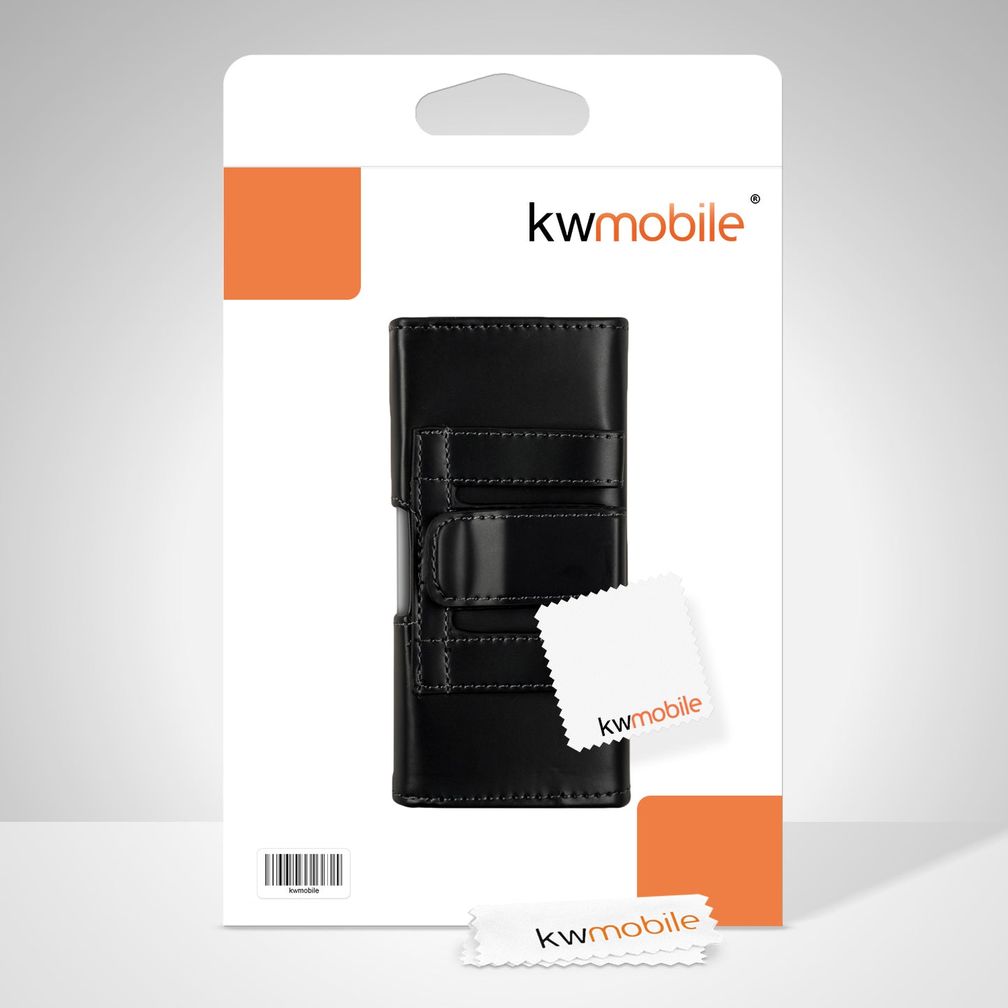kwmobile Belt Pouch Case for Cell Phones with Belt Clip - 13.2 x 6.5 x 1.3 cm Faux Leather Belt Case with Belt Loop