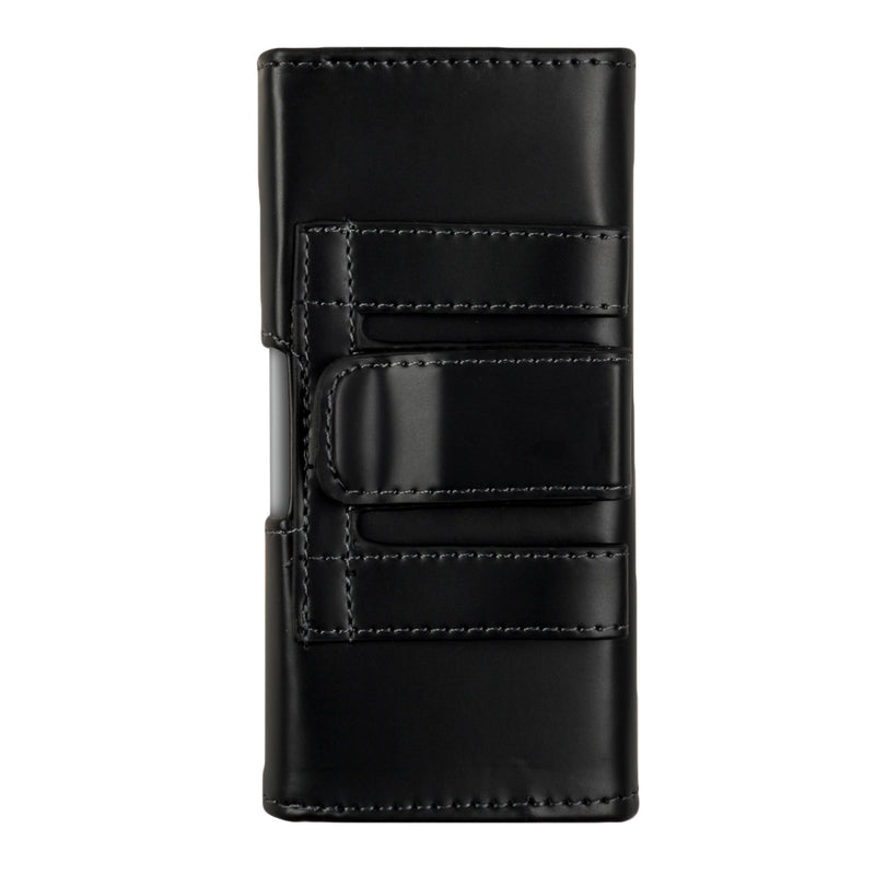 kwmobile Belt Pouch Case for Cell Phones with Belt Clip - 13.2 x 6.5 x 1.3 cm Faux Leather Belt Case with Belt Loop
