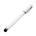 kwmobile Simple and elegant 2 in 1 stylus pen with ballpoint pen for all common smartphones and tablets with touchscreens in WHITE