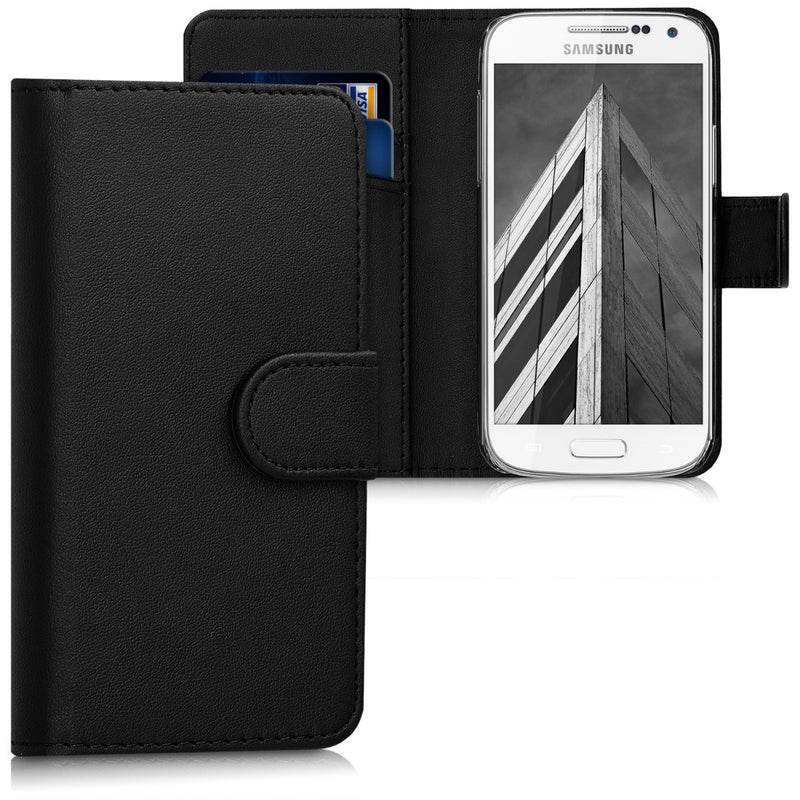 Faux Leather Cover for Samsung Galaxy S4 Mini Black