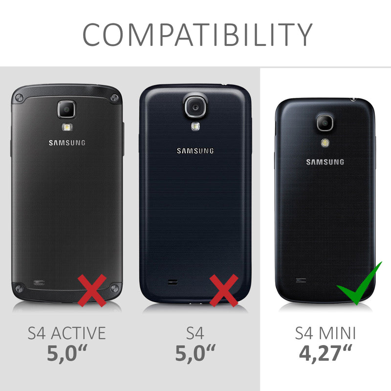 Faux Leather Cover for Samsung Galaxy S4 Mini Black