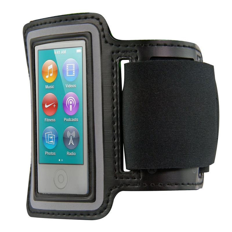 kwmobile Sports Armband compatible with Apple iPod Nano 7 - with Key Pocket - Sports Armband 19 - 35 cm Inner Dimensions