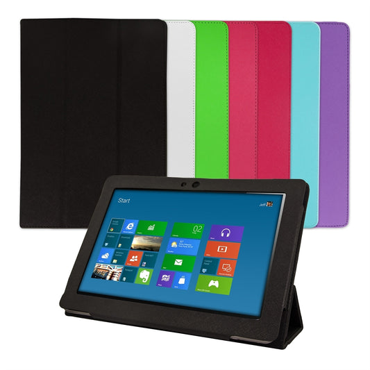 kwmobile Hülle kompatibel mit Lenovo IdeaTab S6000 - Slim Tablet Cover Case Schutzhülle mit Ständer Schwarz Schwarz  