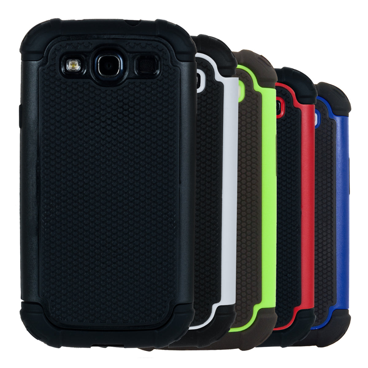 kwmobile Hülle kompatibel mit Samsung Galaxy S3 / S3 Neo - Hybrid Handy Cover Handyhülle Case Schutzhülle in Weiß Schwarz Weiß  