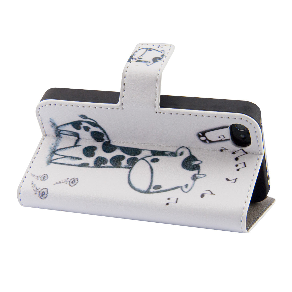 kwmobile Wallet Case compatible with Apple iPhone 4 / 4S - Cover with Stand and Card Slots