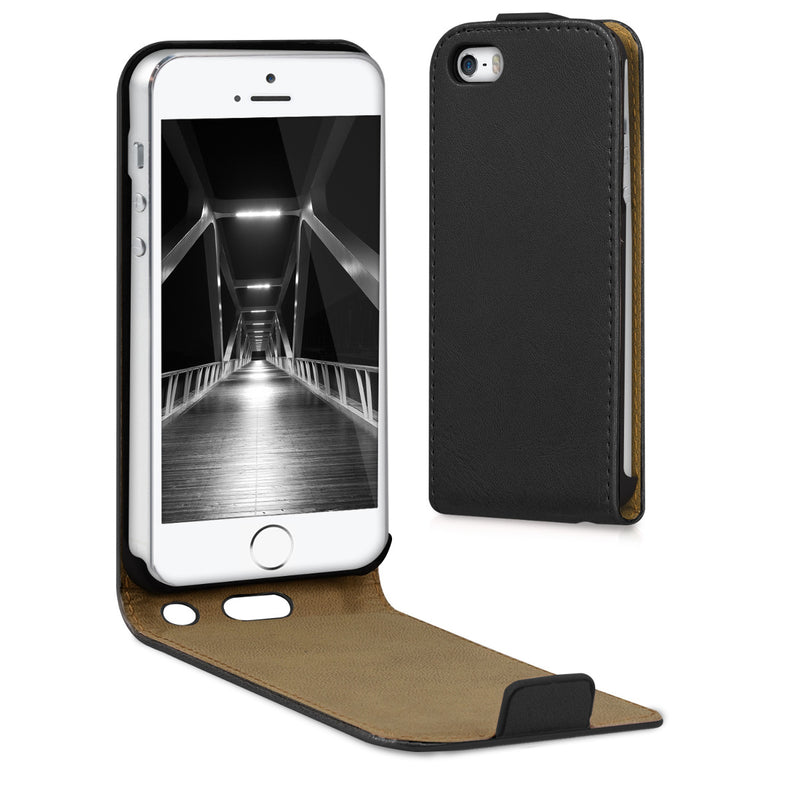 kwmobile Protective Case compatible with Apple iPhone SE (1st Gen 2016) / iPhone 5 / iPhone 5S - Phone Cover - Flip Case