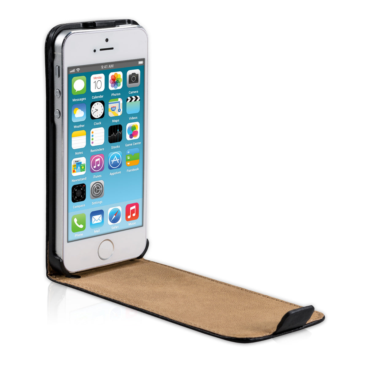 kwmobile Protective Case compatible with Apple iPhone SE (1st Gen 2016) / iPhone 5 / iPhone 5S - Phone Cover - Flip Case
