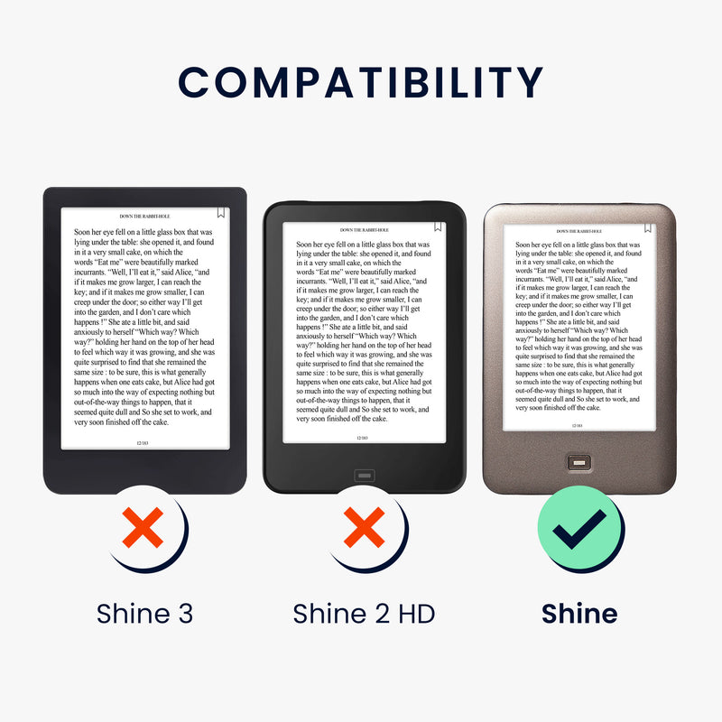 kwmobile Foldable Case Compatible with Tolino Shine (2013) Case - eReader Case - Cover