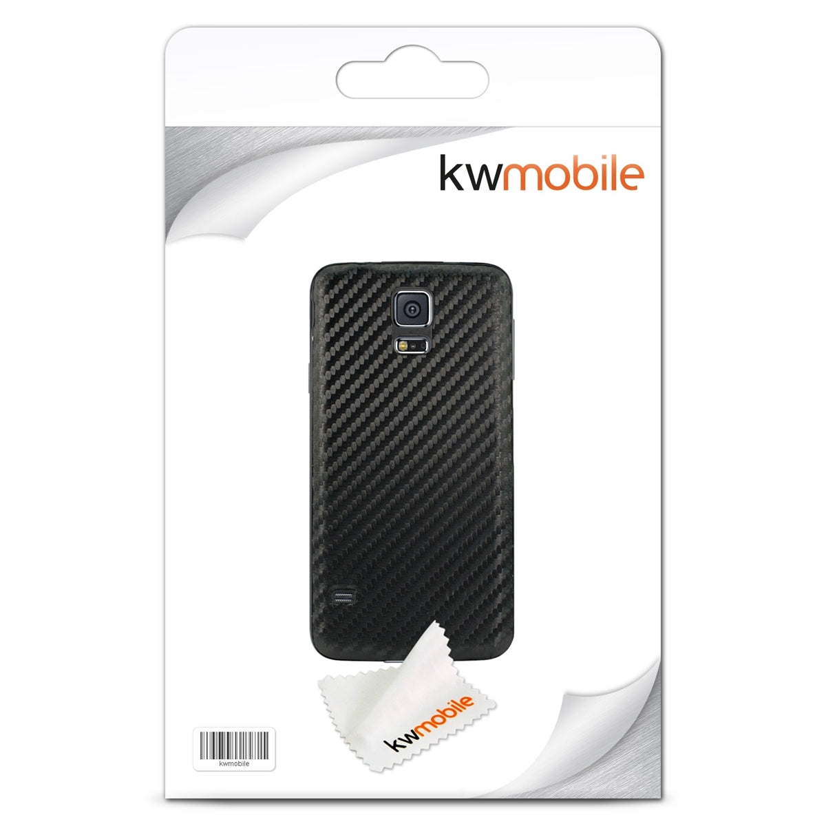 Carbon Look Back Cover compatible with Samsung Galaxy S5 / S5 Neo