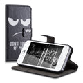 kwmobile Wallet Case Compatible with Apple iPhone SE (1st Gen 2016) / iPhone 5 / iPhone 5S Case - Cover with Stand and Card Slots - Vines Butterfly